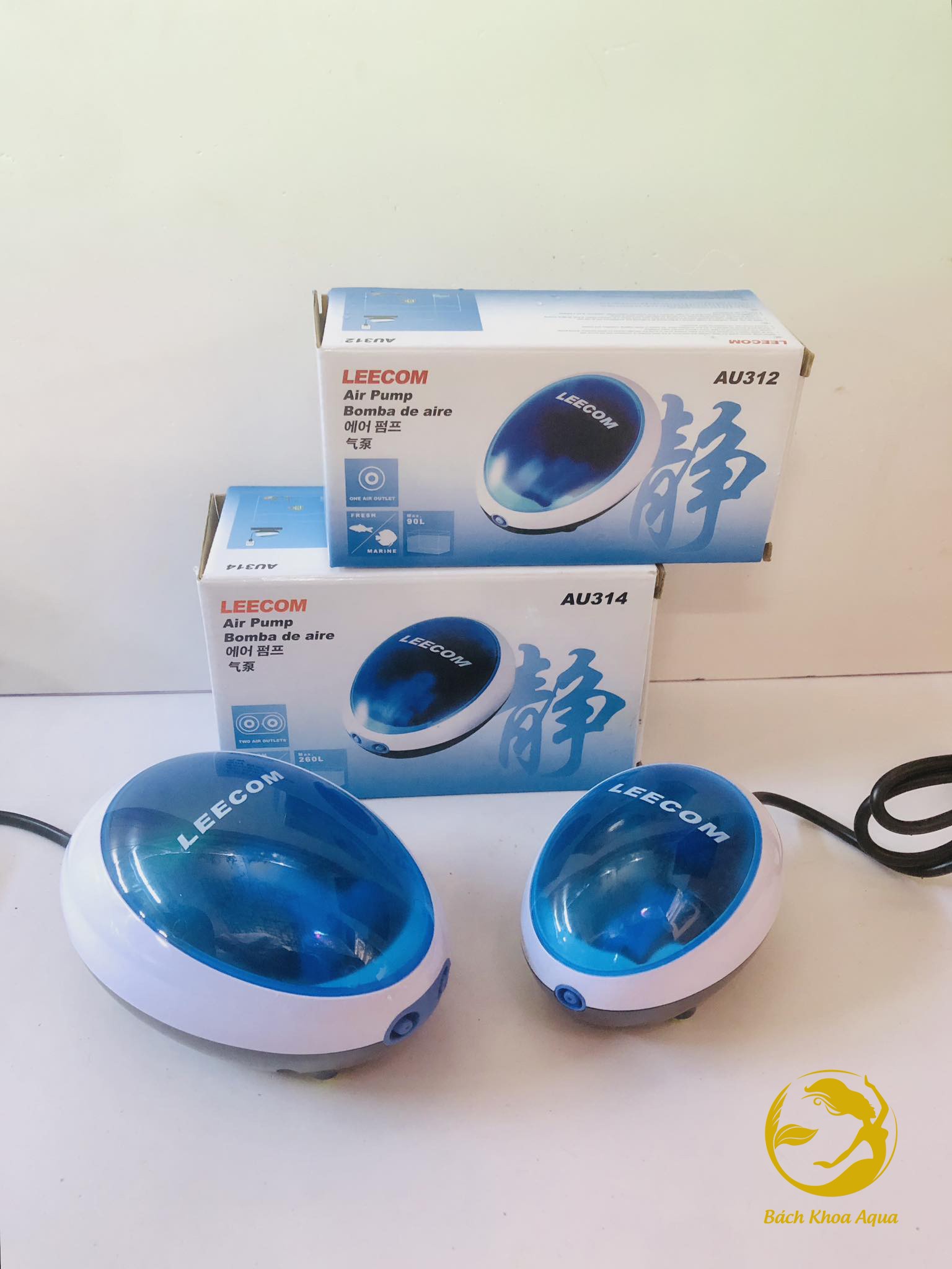 Máy sủi Leecom 1 vòi - 2 vòi cho bể cá